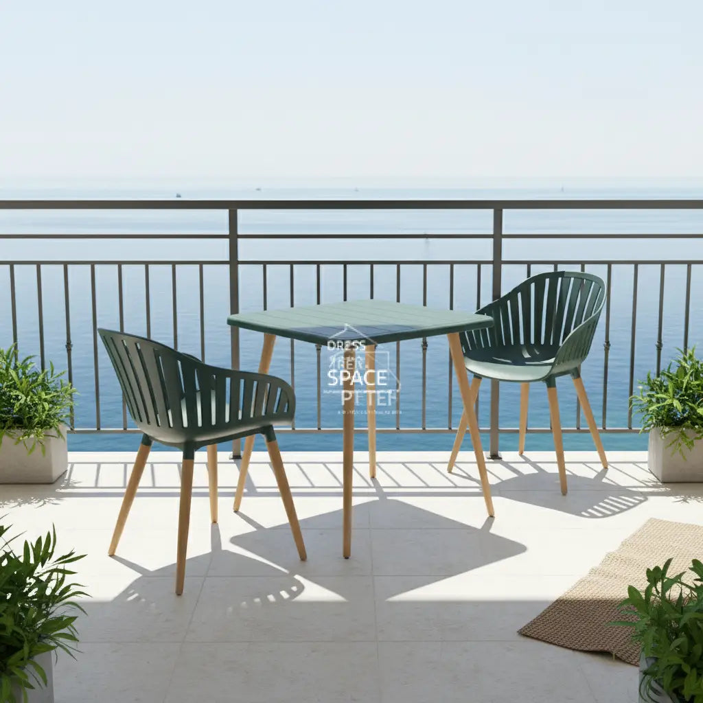 Nassau 3 Piece Bistro Set - Ocean Green - Outdoor Balcony Set - Lifestyle Garden