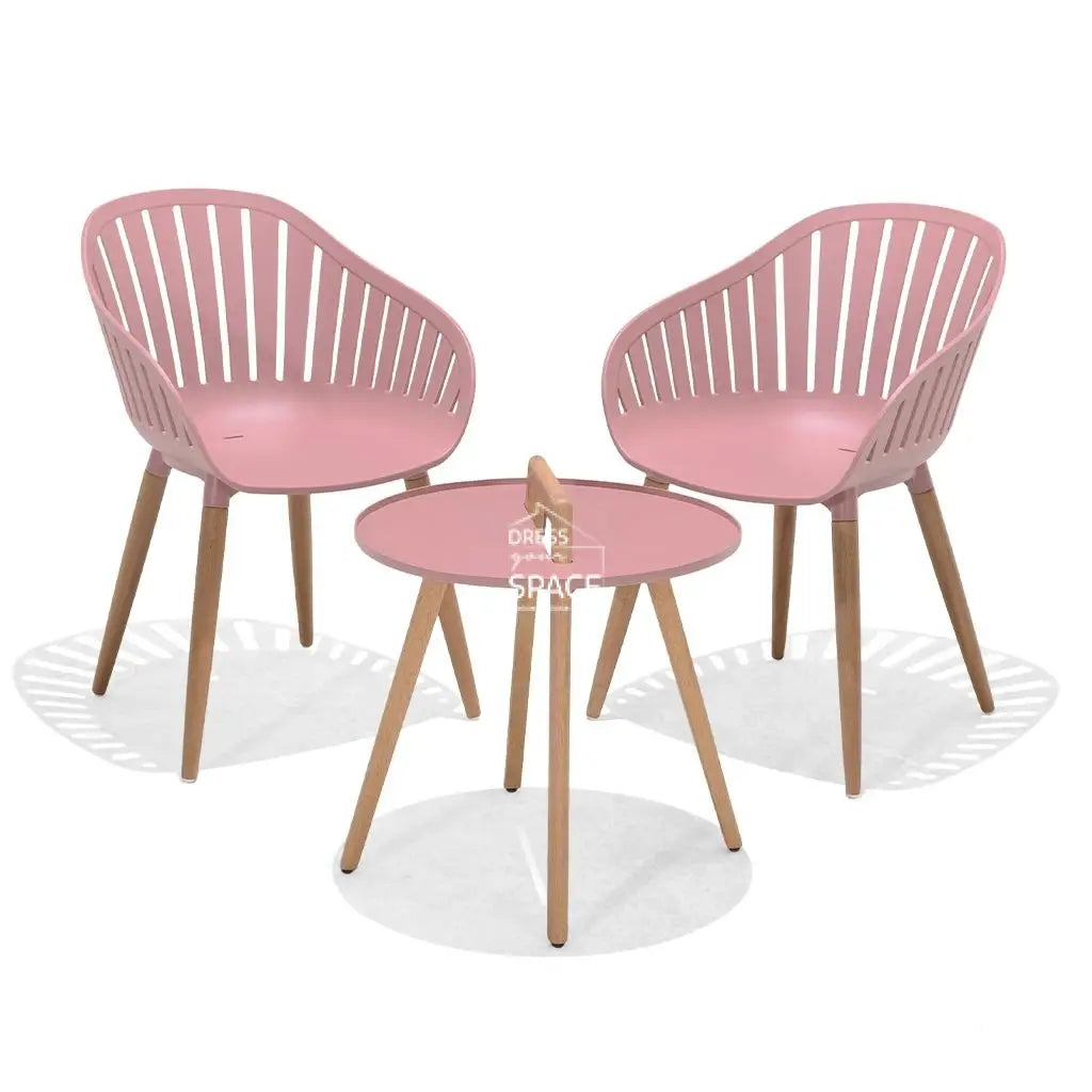 Nassau 3 Piece Set - Pink Peach - Outdoor Balcony Set - Lifestyle Garden