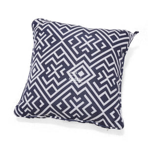 Navy Ethnic Outdoor Cushion - 45cm Sq - Outdoor Cushion - Lifestyle Garden