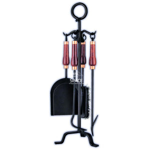 Ned Kelly 4P + Stand Fireplace Tool Set - Fireplace Tool Set - DYS Fireplace Accessories