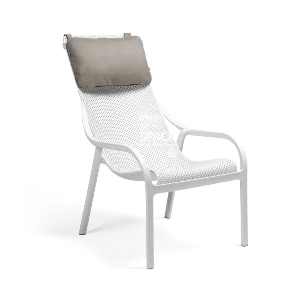 Net Lounge Headrest Cushion - Grigio Sunbrella - Net Lounge Chair Cushion - Nardi