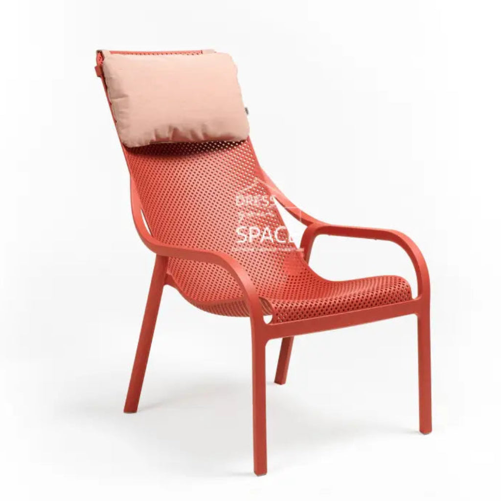 Net Lounge Headrest Cushion - Rose Quartz Acrylic - Net Lounge Chair Cushion - Nardi