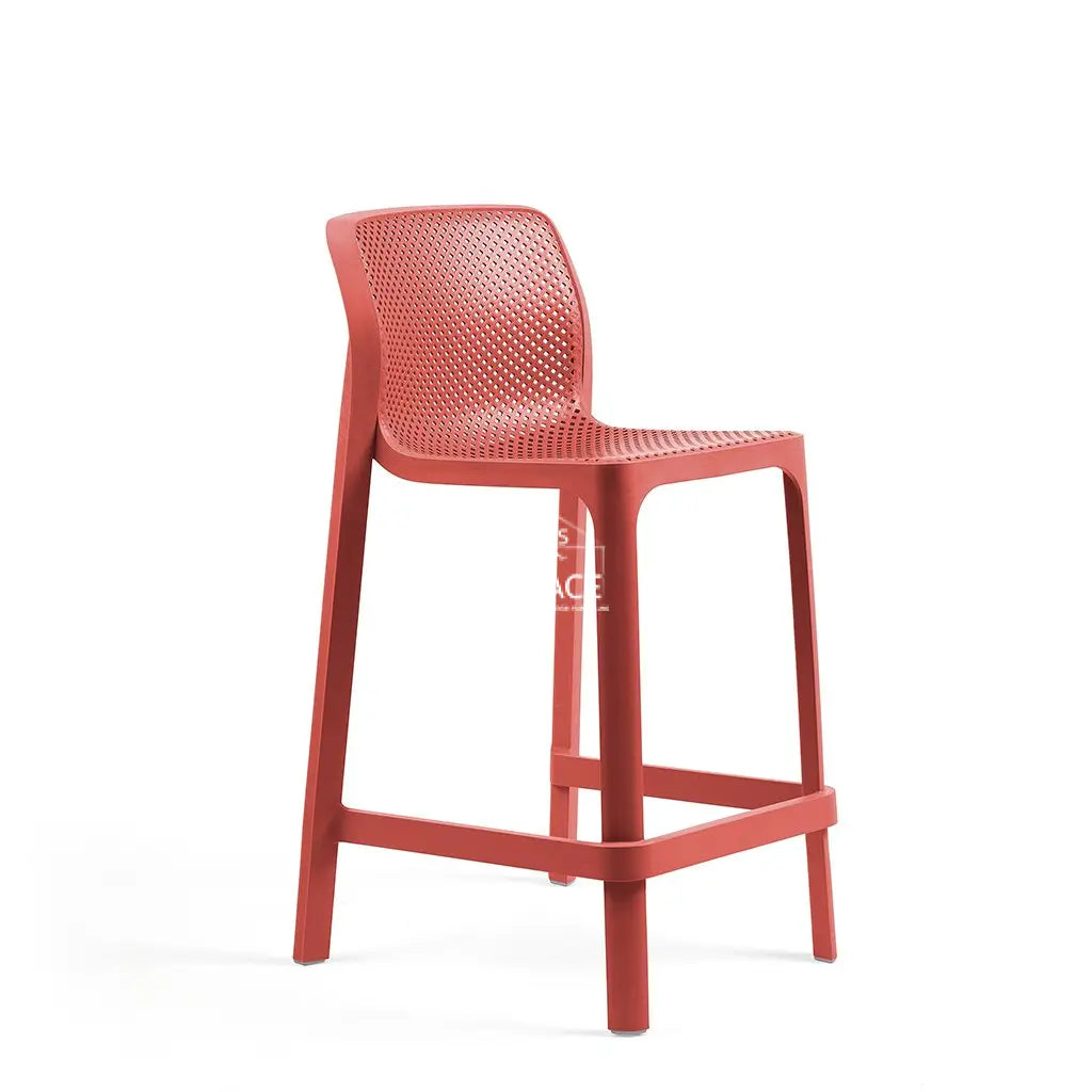Net Mini Counter Stool - Corallo - Outdoor Bar Stool - Nardi