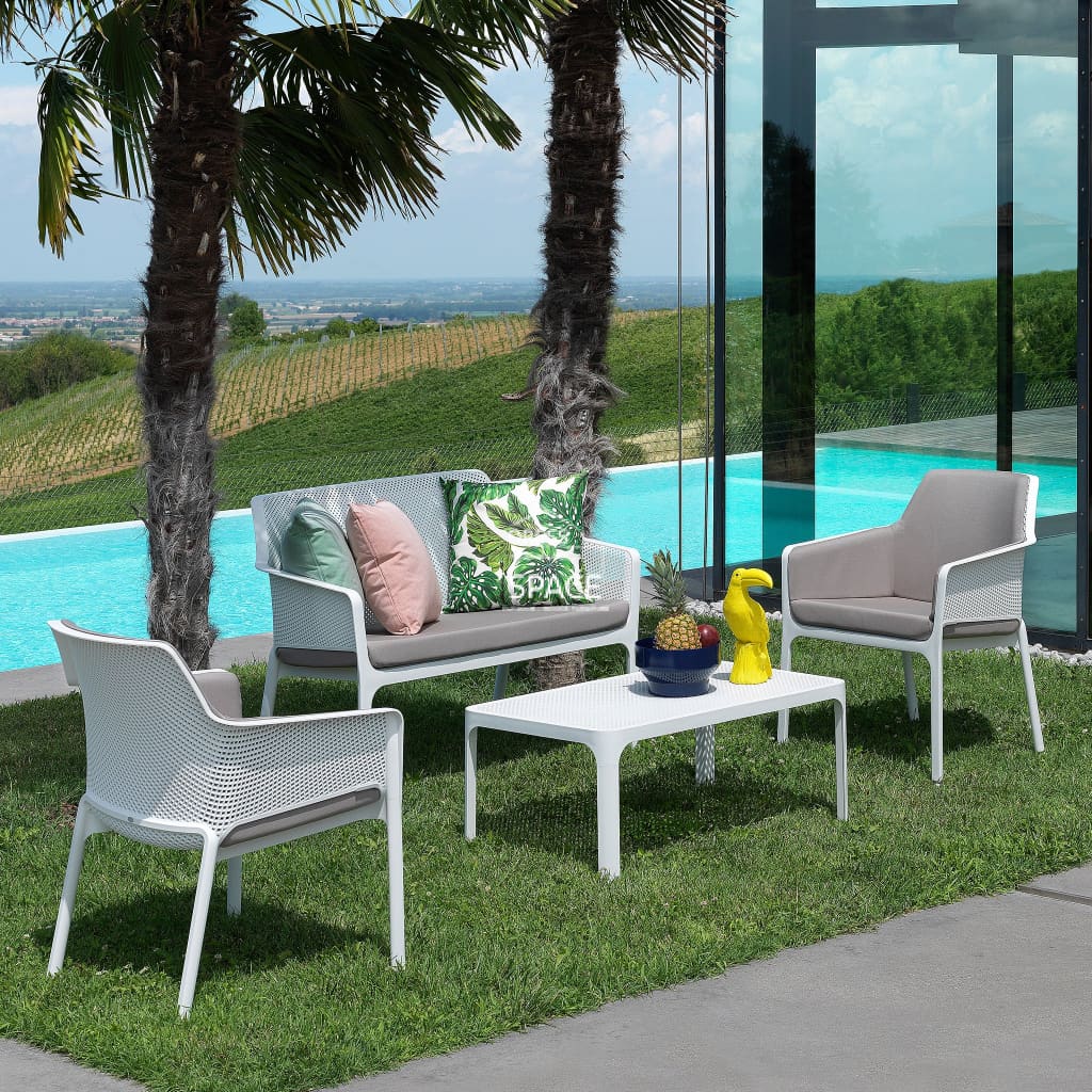 Net Relax 4 Piece Lounge - White - Outdoor Lounge - Nardi