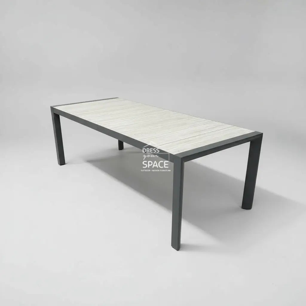 New York Extension Outdoor Dining Table - Charcoal - Outdoor Dining Table - DYS Outdoor