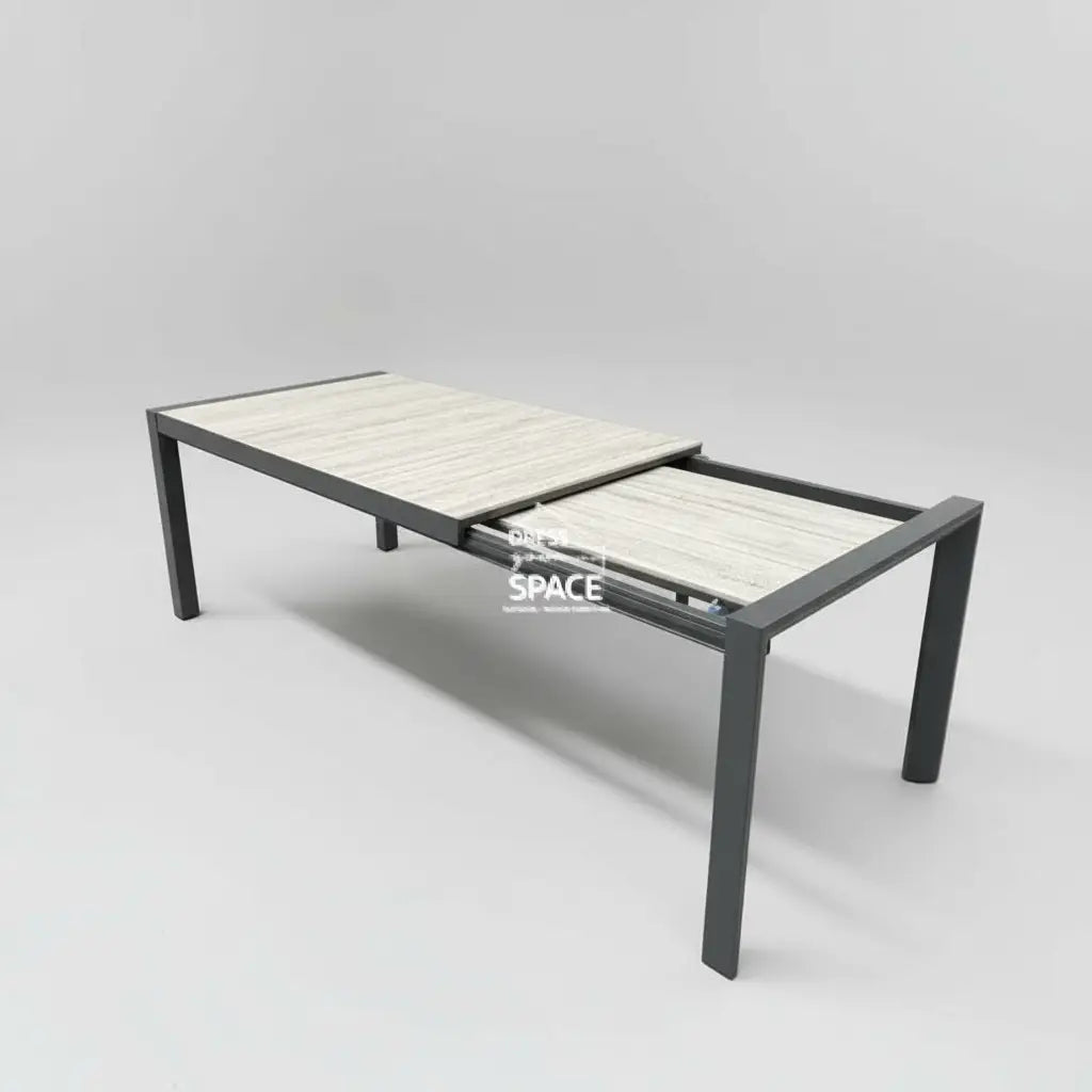 New York Extension Outdoor Dining Table - Charcoal - Outdoor Dining Table - DYS Outdoor