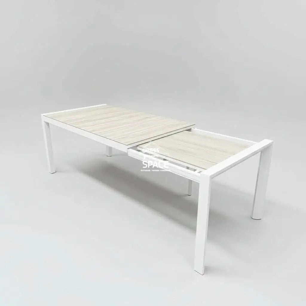 New York Extension Outdoor Dining Table - White - Outdoor Dining Set - DYS Outdoor