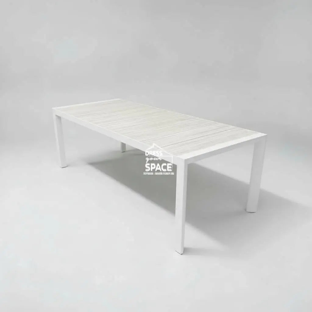 New York Extension Outdoor Dining Table - White - Outdoor Dining Set - DYS Outdoor
