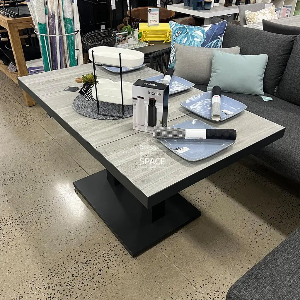 New York Ceramic Pop Up Table Charcoal - Outdoor Coffee Table - DYS Outdoor
