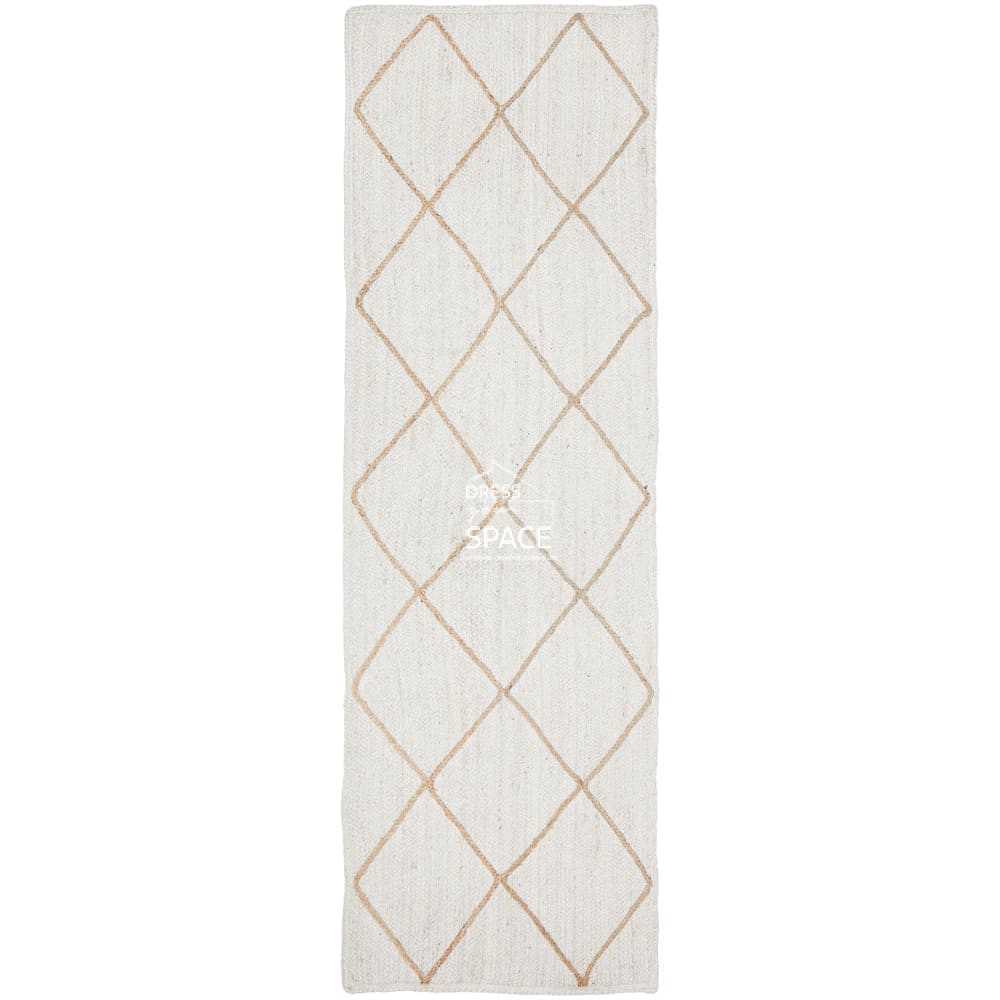Noosa 222 White Runner Rug - Indoor Hallway Runner - Rug Culture