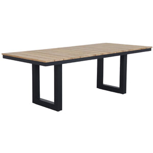Nordic Teak & Aluminium Table - Gun Metal - Outdoor Table - DYS Outdoor
