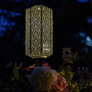 Occult Cylinder 18 - Silver Solar Lantern Outdoor Lighting Lumiz