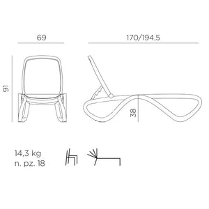 Omega Pool Lounger - Taupe - PRE-ORDER FOR DECEMBER DELIVERY. - Outdoor Sunlounger - Nardi