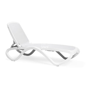 Omega Pool Lounger - White - PRE-ORDER FOR DECEMBER DELIVERY. - Outdoor Sunlounger - Nardi