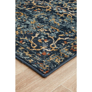 Oxford 436 Navy Runner Rug - Indoor Hallway Runner - Rug Culture