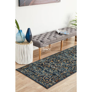 Oxford 436 Navy Runner Rug - Indoor Hallway Runner - Rug Culture