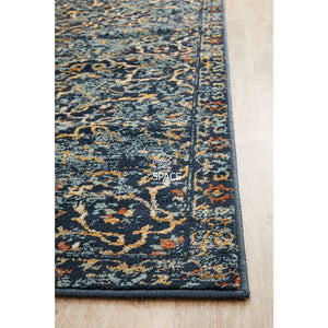 Oxford 436 Navy Runner Rug - Indoor Hallway Runner - Rug Culture