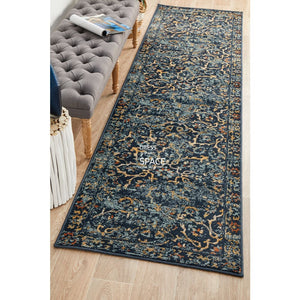 Oxford 436 Navy Runner Rug - Indoor Hallway Runner - Rug Culture