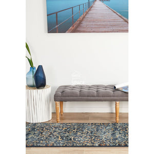 Oxford 436 Navy Runner Rug - Indoor Hallway Runner - Rug Culture