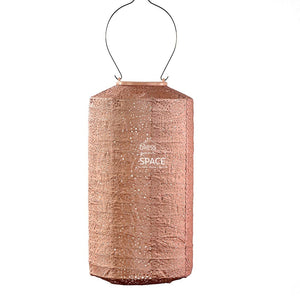 Paisley Cylinder 18 - Pink Solar Lantern Outdoor Lighting Lumiz