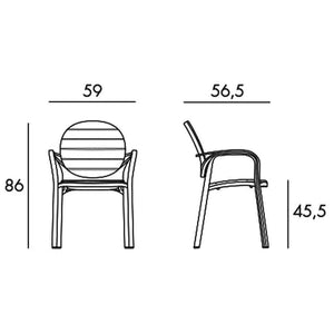 Palma Chair - White/Taupe - Outdoor Chair - Nardi