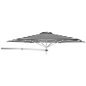 Paraflex Wall Mount Umbrella - Premium Black Stripe Acrylic - Wall Mounted Umbrella - Instant Shade