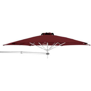 Paraflex Wall Mount Umbrella - Premium Burgundy Acrylic - Wall Mounted Umbrella - Instant Shade