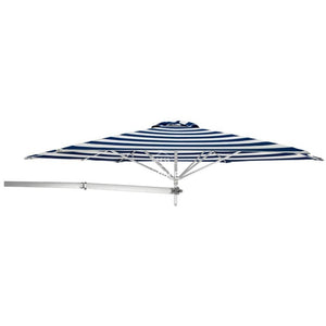 Paraflex Wall Mount Umbrella - Premium Navy Stripe Acrylic - Wall Mounted Umbrella - Instant Shade