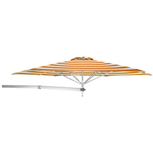 Paraflex Wall Mount Umbrella - Premium Orange Stripe Acrylic - Wall Mounted Umbrella - Instant Shade