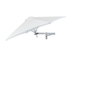 Paraflex Wall Mount Umbrella - Premium Orange Stripe Acrylic - Wall Mounted Umbrella - Instant Shade