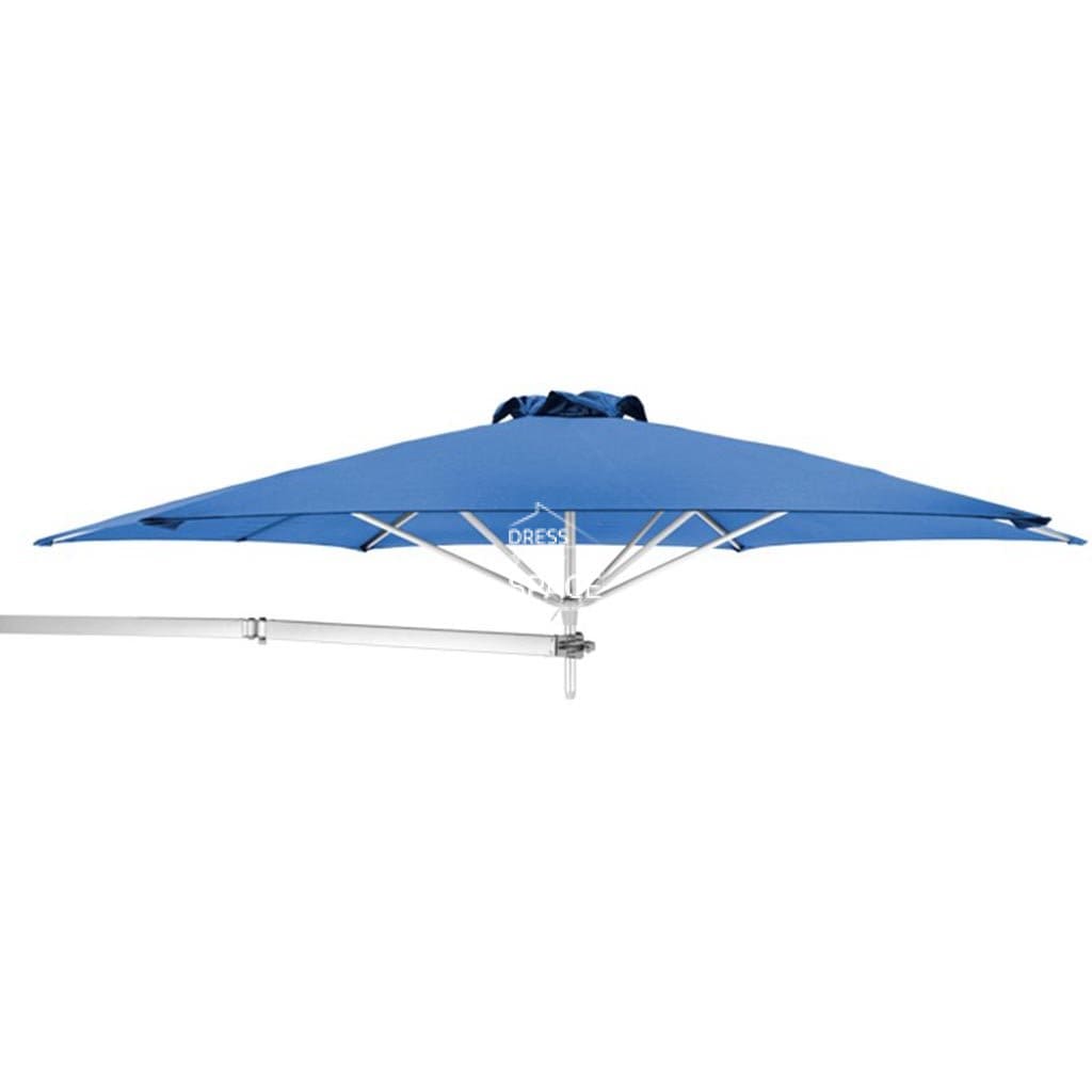 Paraflex Wall Mount Umbrella - Premium Steel Blue Acrylic - Wall Mounted Umbrella - Instant Shade