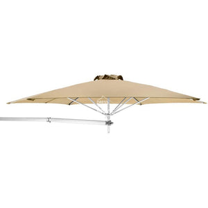 Paraflex Wall Mount Umbrella - Premium Tan Acrylic - Wall Mounted Umbrella - Instant Shade