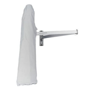 Paraflex Wall Mount Umbrella - Premium Teal Stripe Acrylic - Wall Mounted Umbrella - Instant Shade