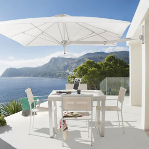 Paraflex Wall Mount Umbrella - Premium White Acrylic - Wall Mounted Umbrella - Instant Shade