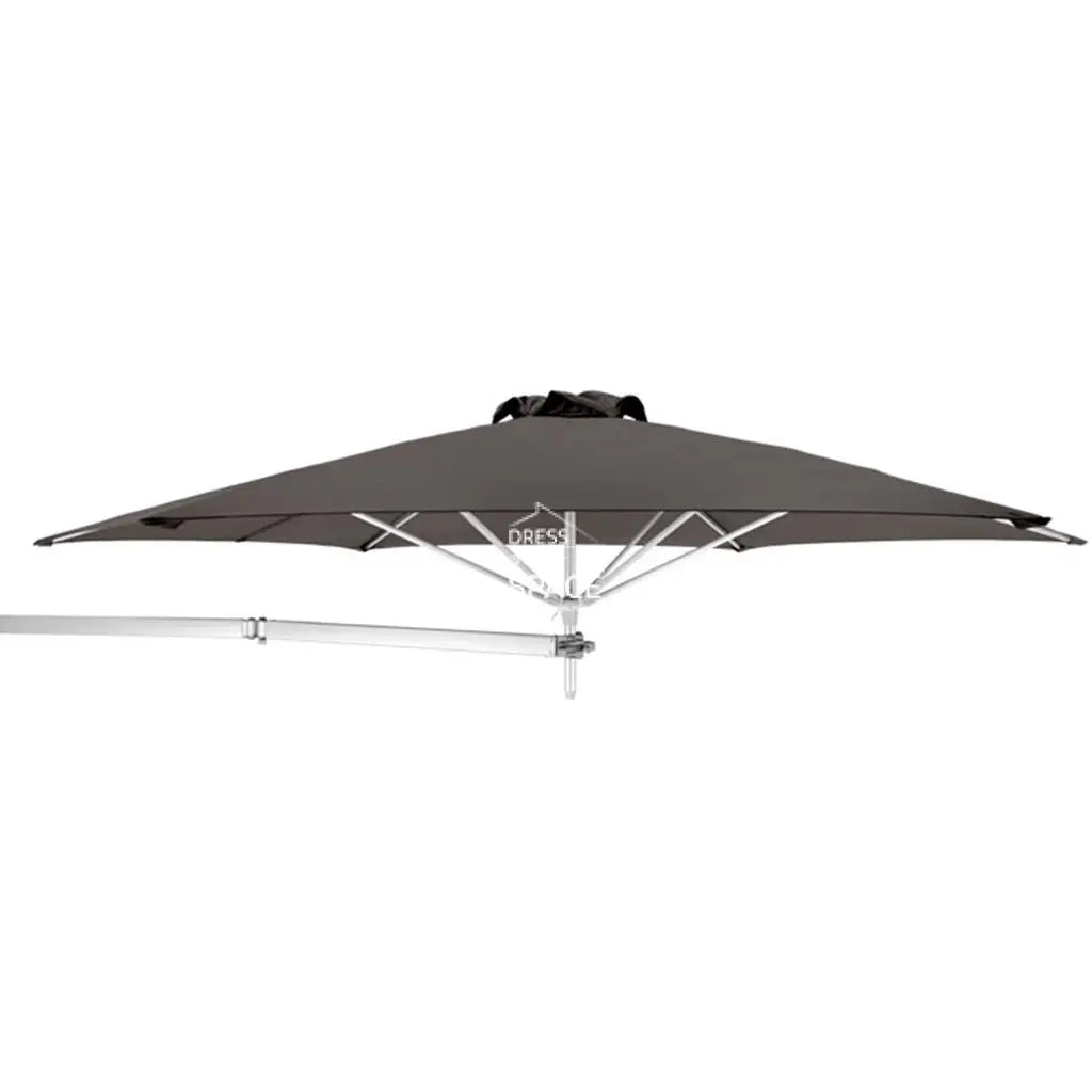 Paraflex Wall Mount Umbrella - Standard Slate Olefin - Wall Mounted Umbrella - Instant Shade