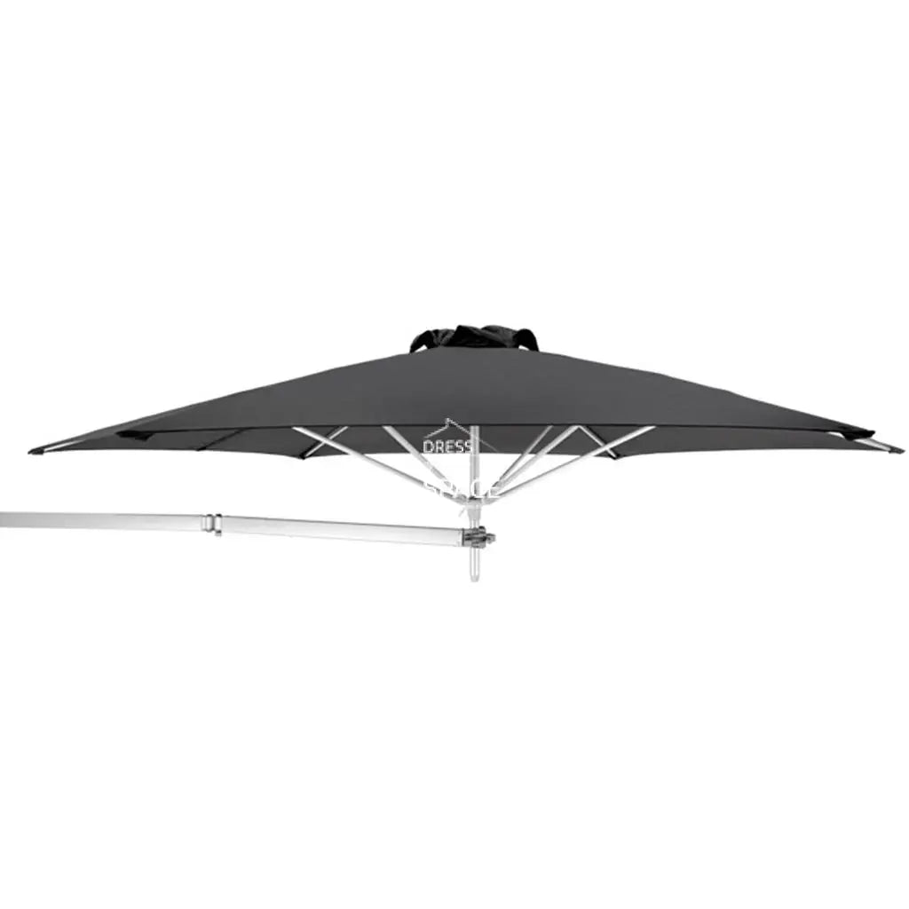 Paraflex Wall Mount Umbrella - Standard Smoked Tweed Olefin - Wall Mounted Umbrella - Instant Shade