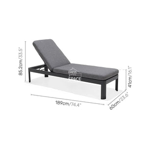 Portals Dark Sunlounger - Outdoor Sunlounger - DYS Outdoor