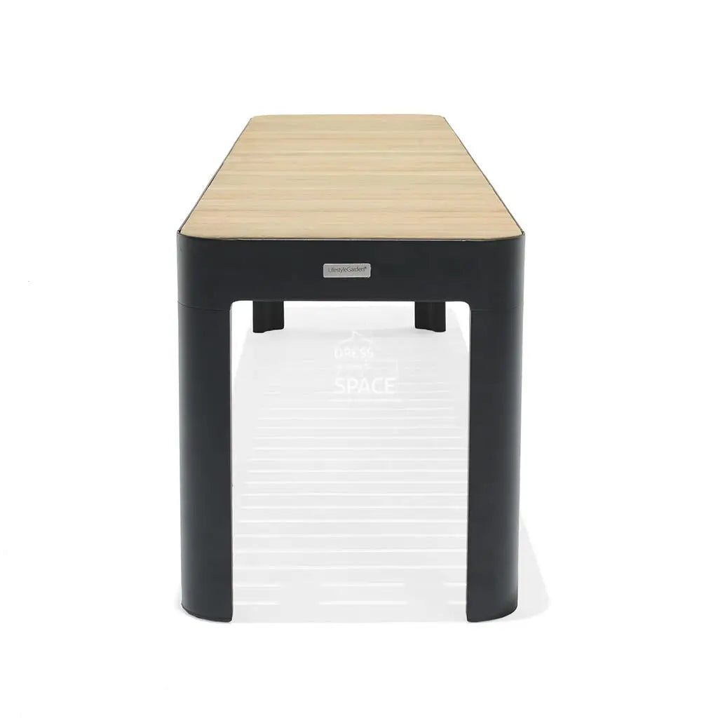 Portals Teak Bench - Black - Outdoor Bench - Parker Boyd