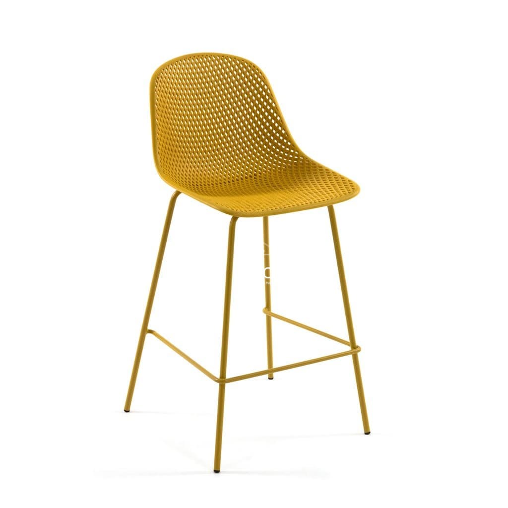 Quinby Stool - Yellow - Indoor Counter Stool - La Forma