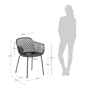 Quinn Chair - Grey - Indoor Dining Chair - La Forma