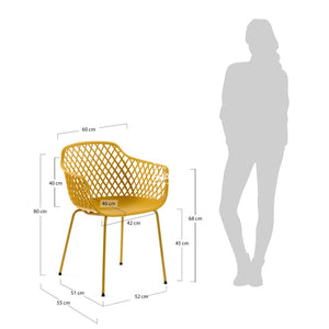 Quinn Chair - Mustard - Indoor Dining Chair - La Forma