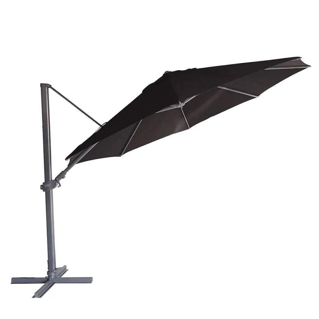 Regis Side Tilt Cantilever Umbrella 3.5m Octagonal - Charcoal Ridge - Outdoor Umbrella - Shelta