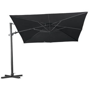 Regis Side Tilt Cantilever Umbrella | Square - Charcoal Ridge - Outdoor Umbrella - Shelta