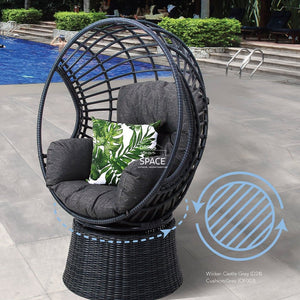 Reno Swivel Chair - 2 Colours - Outdoor Swivel Pod - DYS Outdoor