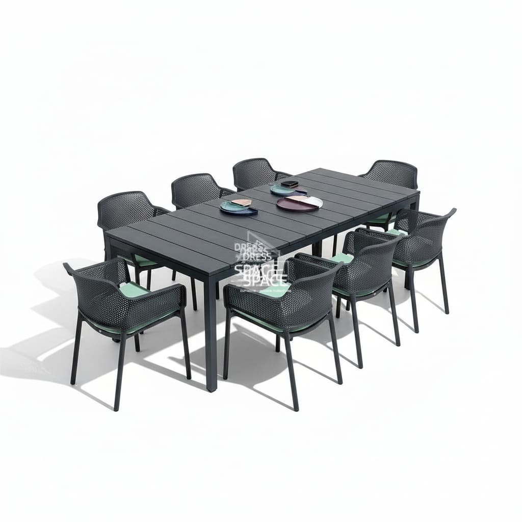 Rio Alu Top - Net Set (Anthracite) - Outdoor Dining Set - Nardi