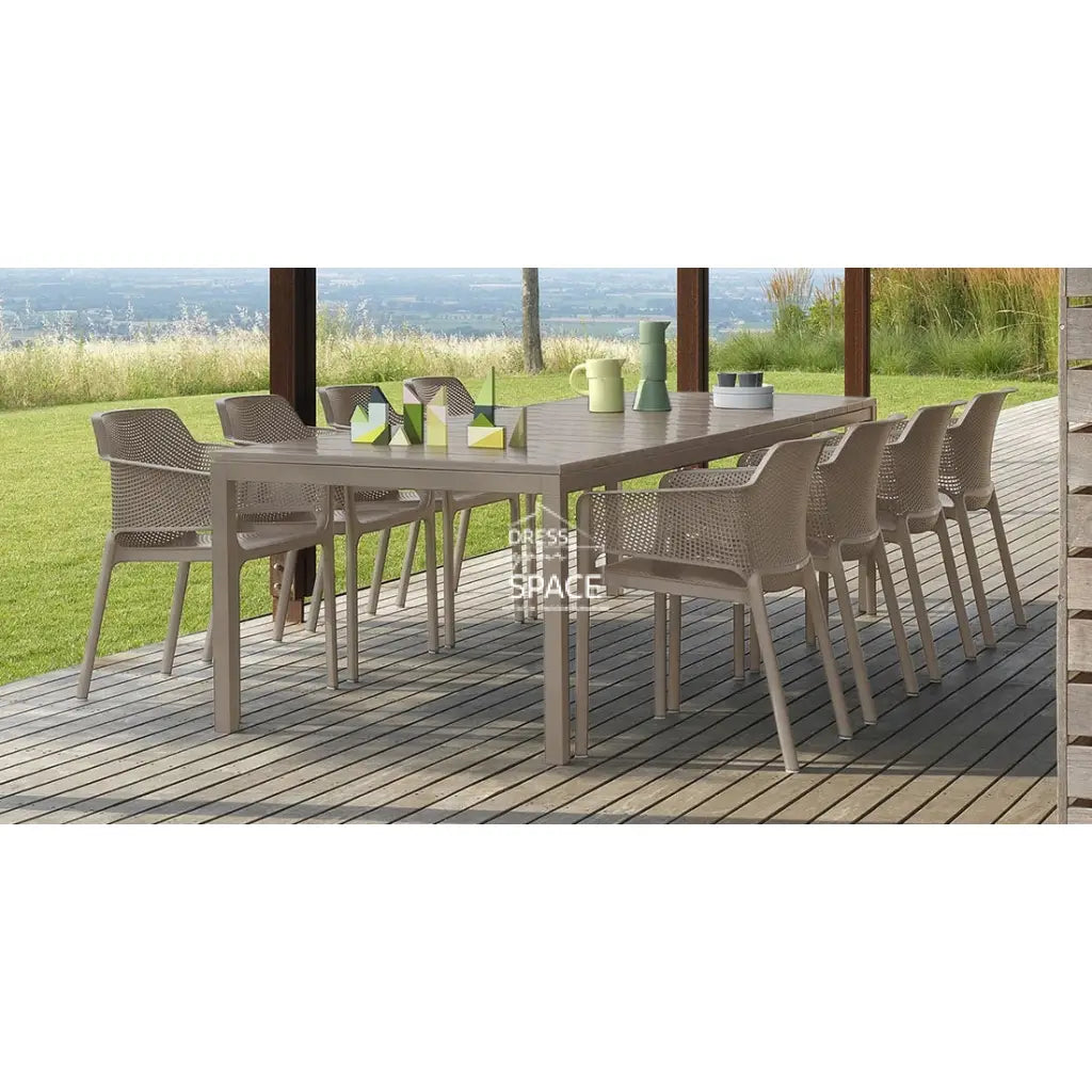 Rio Alu - Net Set (Taupe/Taupe) - Outdoor Dining Set - Nardi