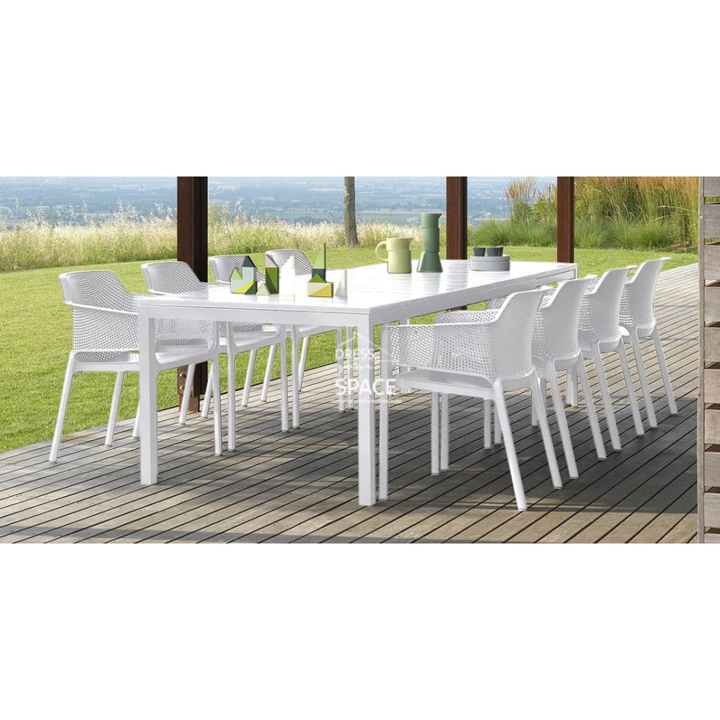 Rio Alu - Net Dining Set (White) - Outdoor Dining Set - Nardi