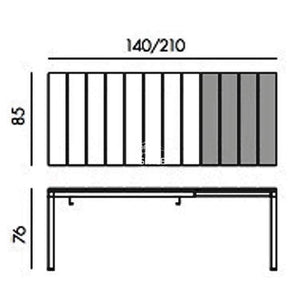 Rio Extension Table - White - Outdoor Extension Table - Nardi