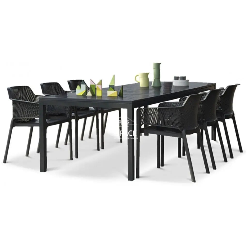 Rio Resin Top - Net Dining Set (Anthracite) - Outdoor Dining Set - Nardi