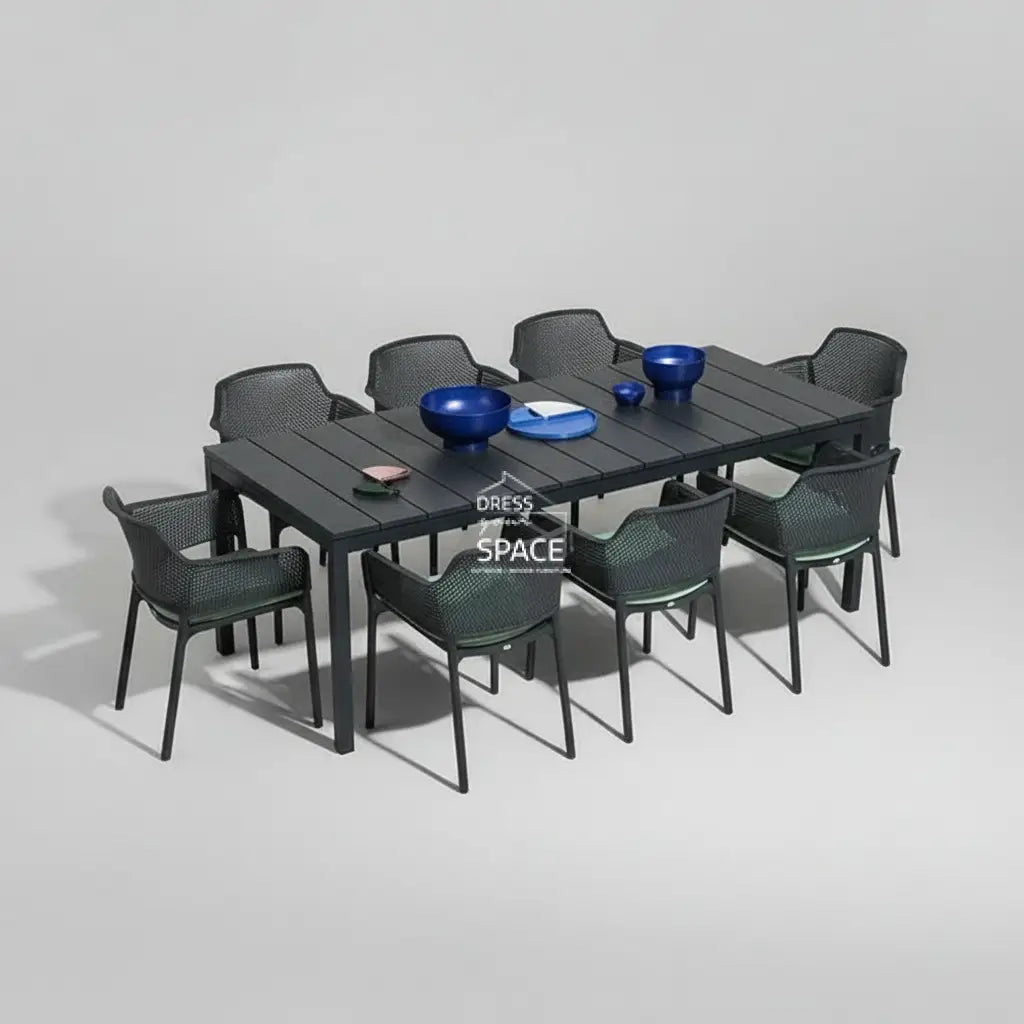 Rio Resin Top - Net Dining Set (Anthracite) - Outdoor Dining Set - Nardi